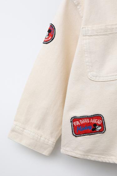 MICKEY MOUSE © DISNEY TWILL PATCH OVERSHIRT - Ecru by Zara - Image 3