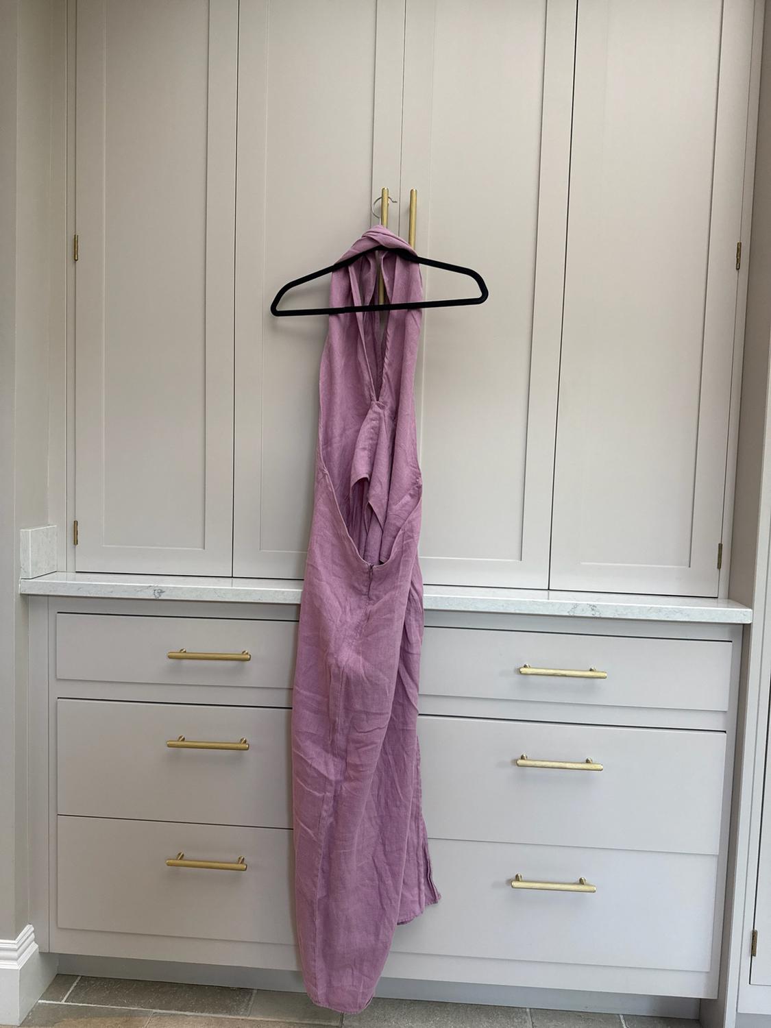LINEN HALTERNECK DRESS - Image 2