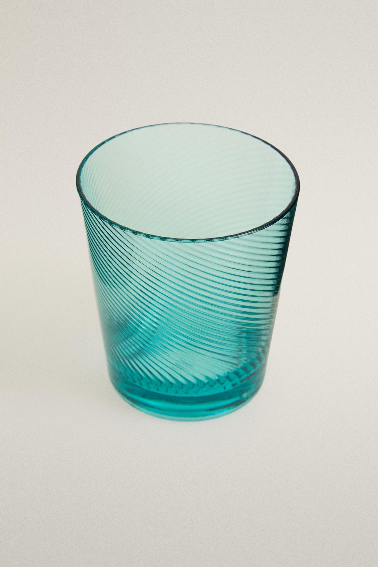 ACRYLIC LINE TUMBLER — Turquoise