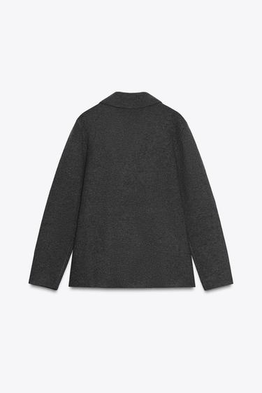 VESTE EN MAILLE FERMOIR - Gris de Zara - Image 5