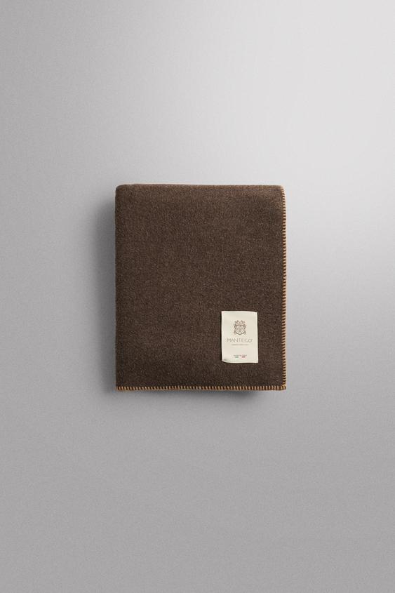 MANTA POLAR MANTECO® MISTURA DE LÃ - Marrom da Zara - Imagem 0