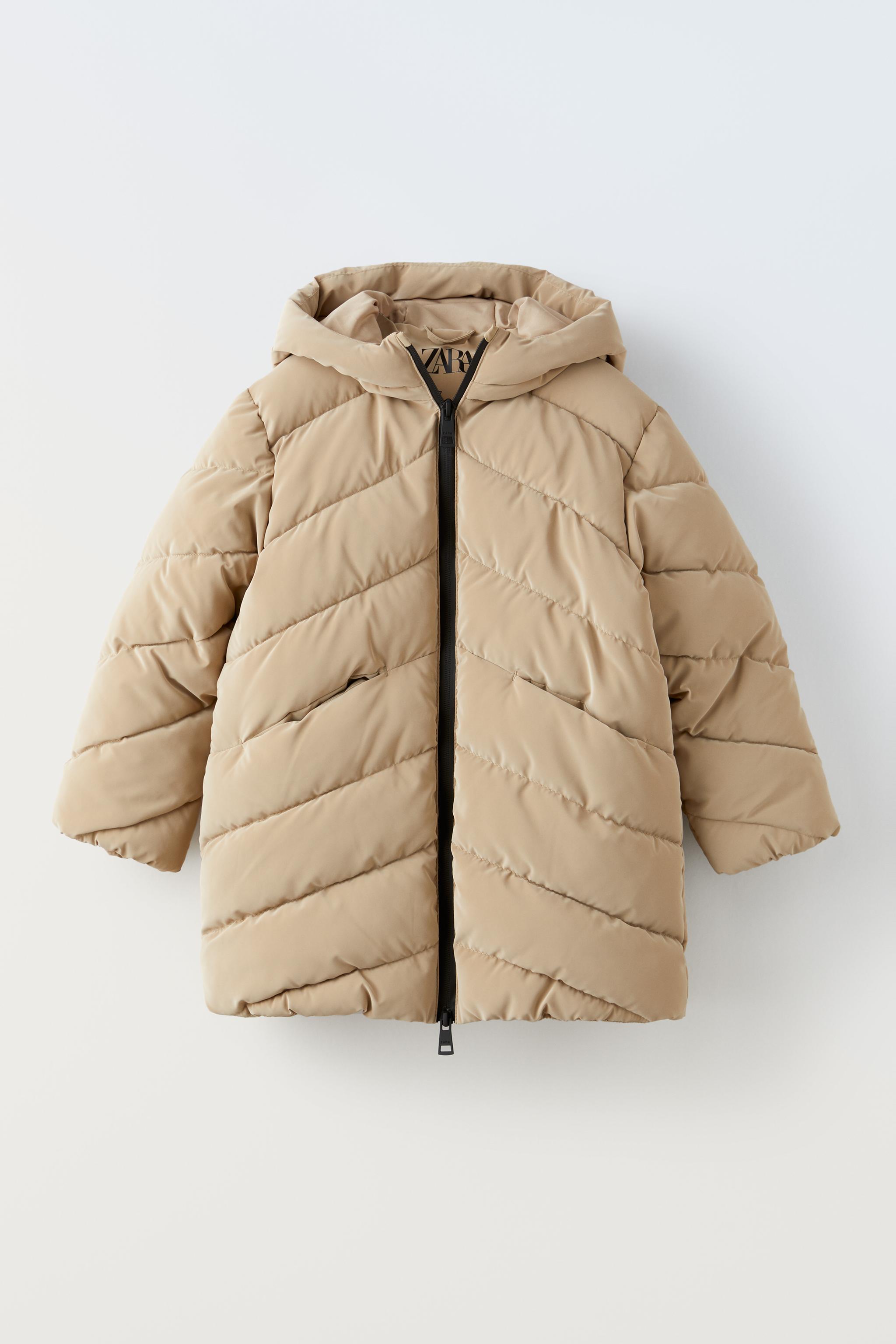 PUFFER COAT WITH RUBBERISED DETAIL ZARA