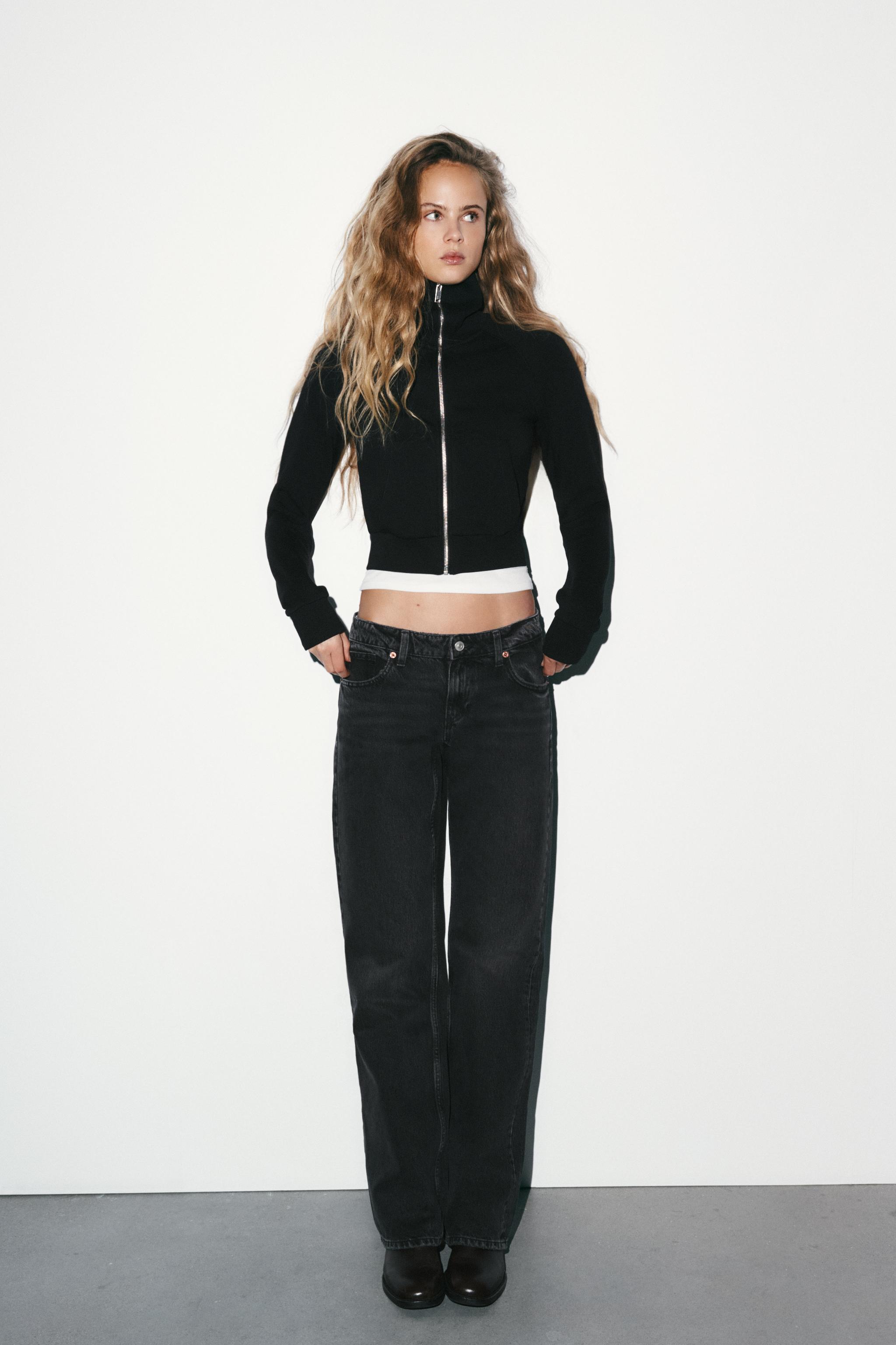 Женские джинсы Zara TRF WIDE LEG LOW RISE JEANS