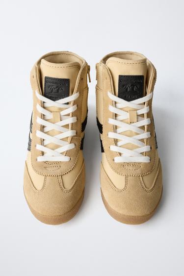 BOXING HIGH-TOP SNEAKERS - Sand Brown by Zara - Image 4