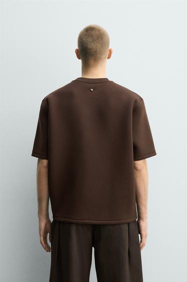 SWEAT RELAXED FIT TECHNIQUE - Marron foncé de Zara - Image 2