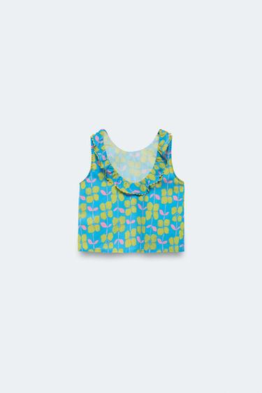 2-14 YEARS / LIMITED EDITION FLORAL PRINT TOP - Printed by Zara - Image 1
