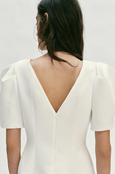 PUFF SLEEVE TOP - Ecru by Zara - Image 5