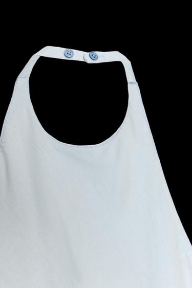 VESTIDO HALTER FLUIDO - Azul claro de Zara