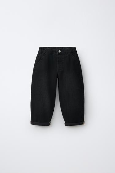 COMFORT BAGGY JEANS - Dark grey by Zara