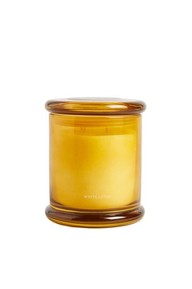 (500 G) WHITE LOTUS SCENTED CANDLE - Intense red by Zara