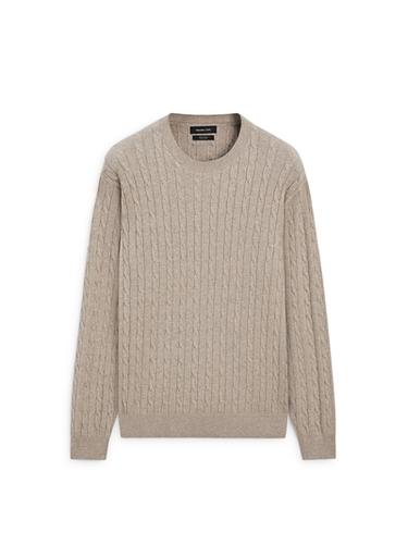Zara Cotton cable-knit sweater - Mink