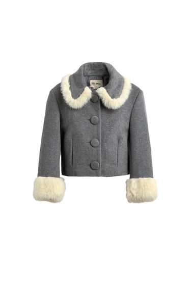 FAUX FUR TRIM JACKET HARRY LAMBERT FOR ZARA X DISNEY