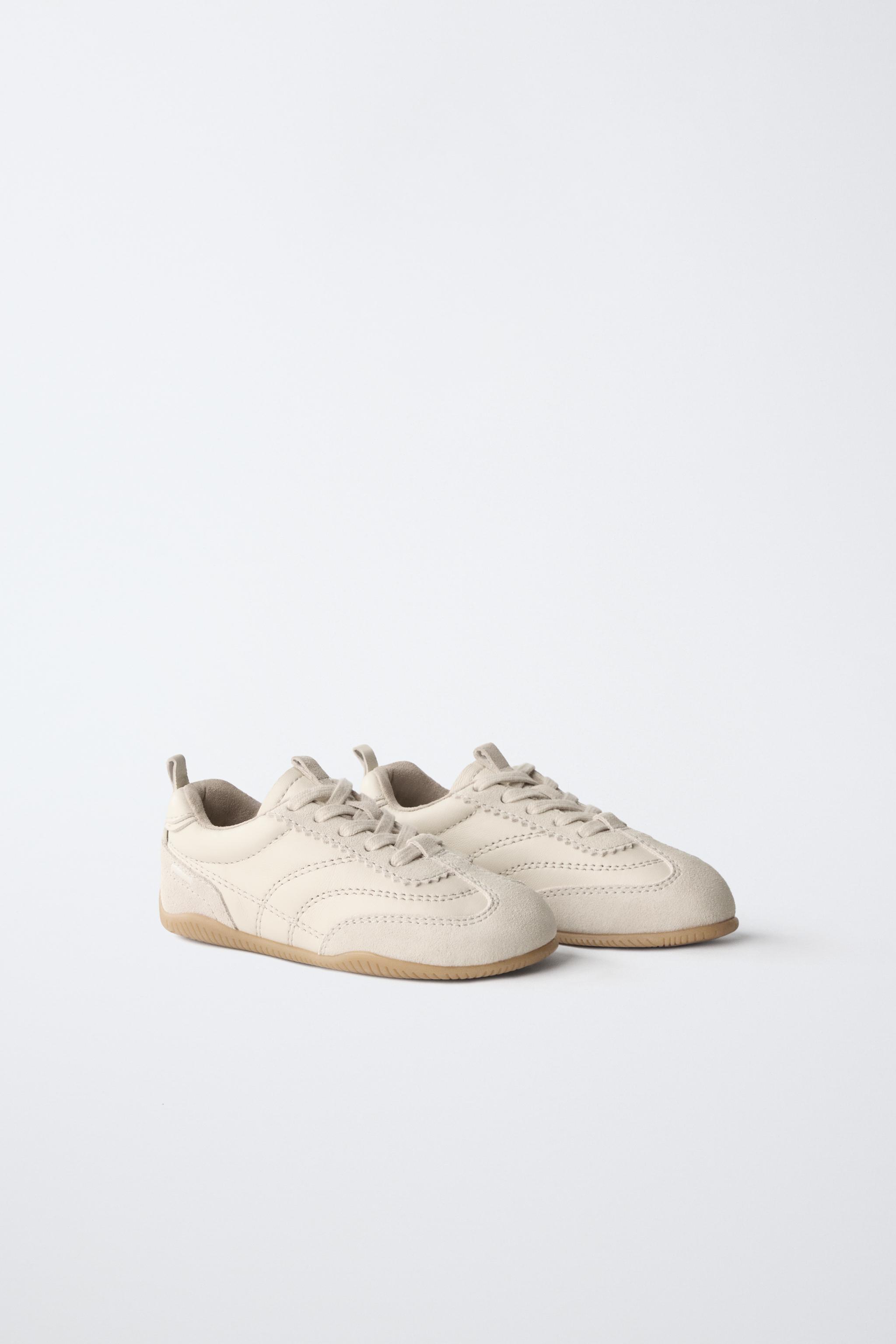 NEUTRAL LEATHER PLIMSOLLS — White
