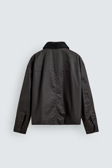 BLOUSON FINI CIRÉ À COL BIMATIÈRE - Bordeaux foncé de Zara - Image 7