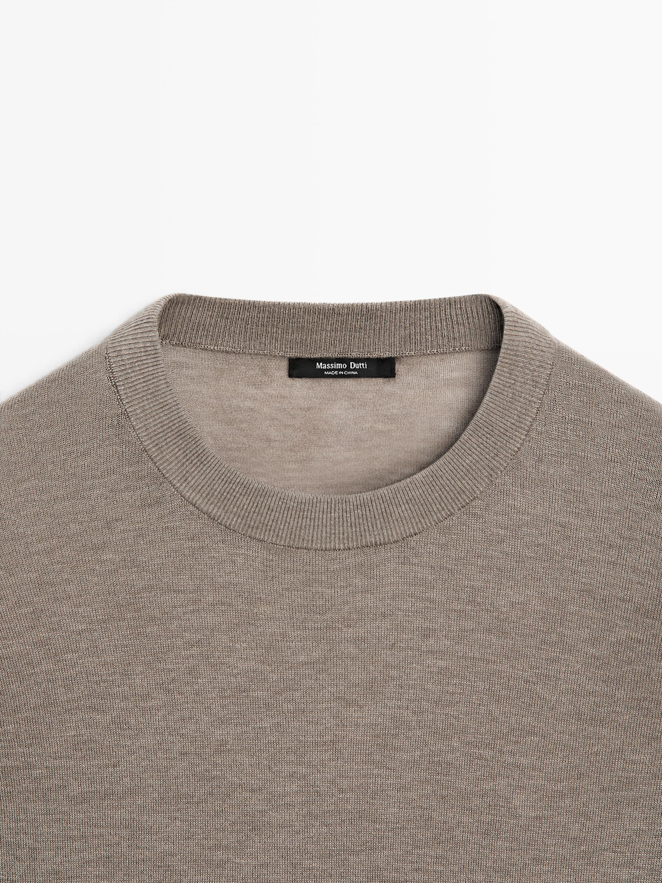Oversize wool blend knit sweater