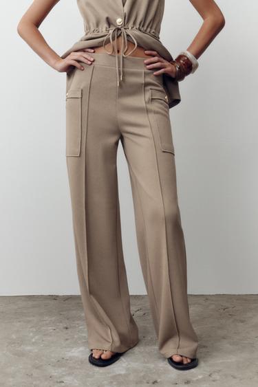 TWILL TROUSERS WITH POCKETS - Beige by Zara - Image 1