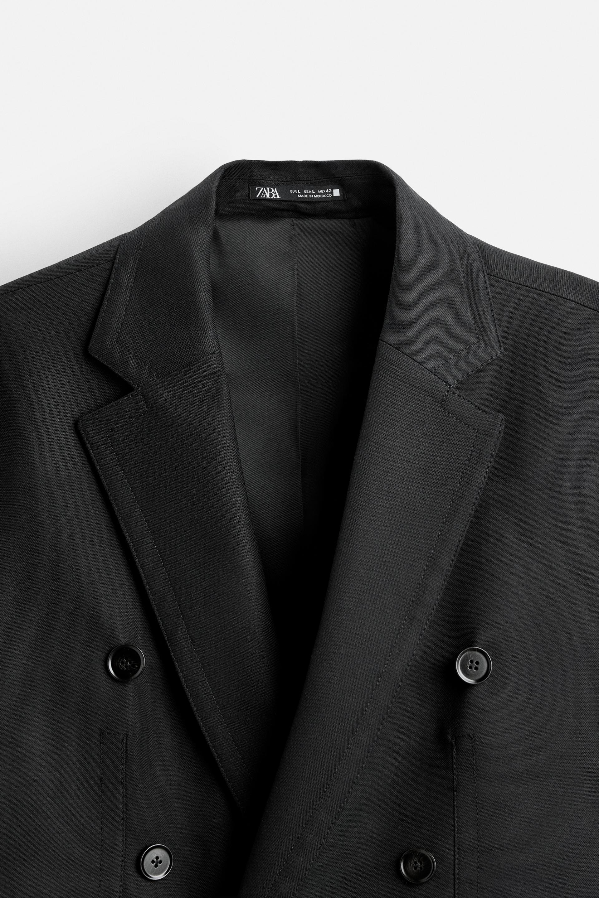 DOUBLE-BREASTED SUIT BLAZER