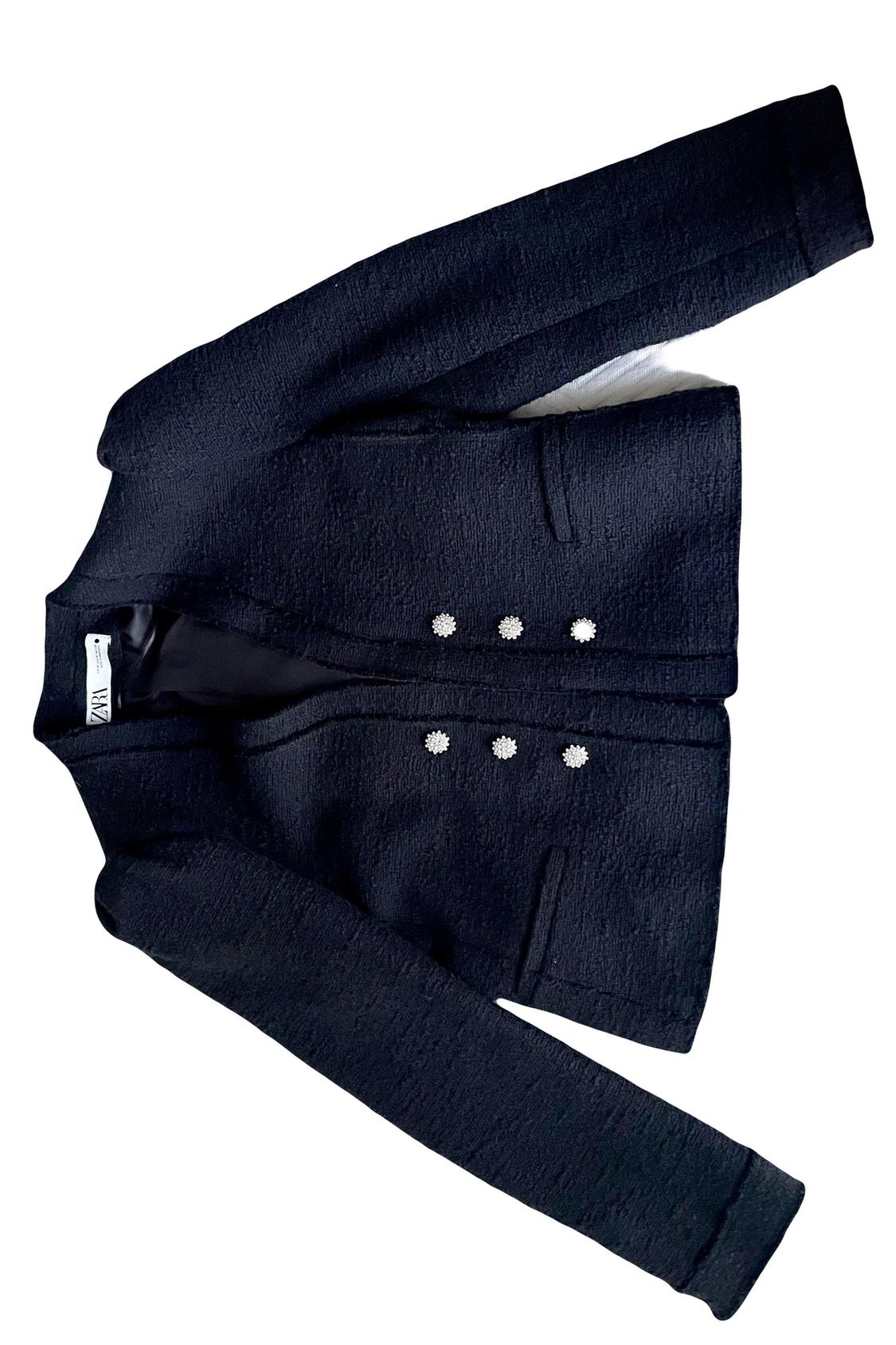 TWEED JACKET WITH POPLIN