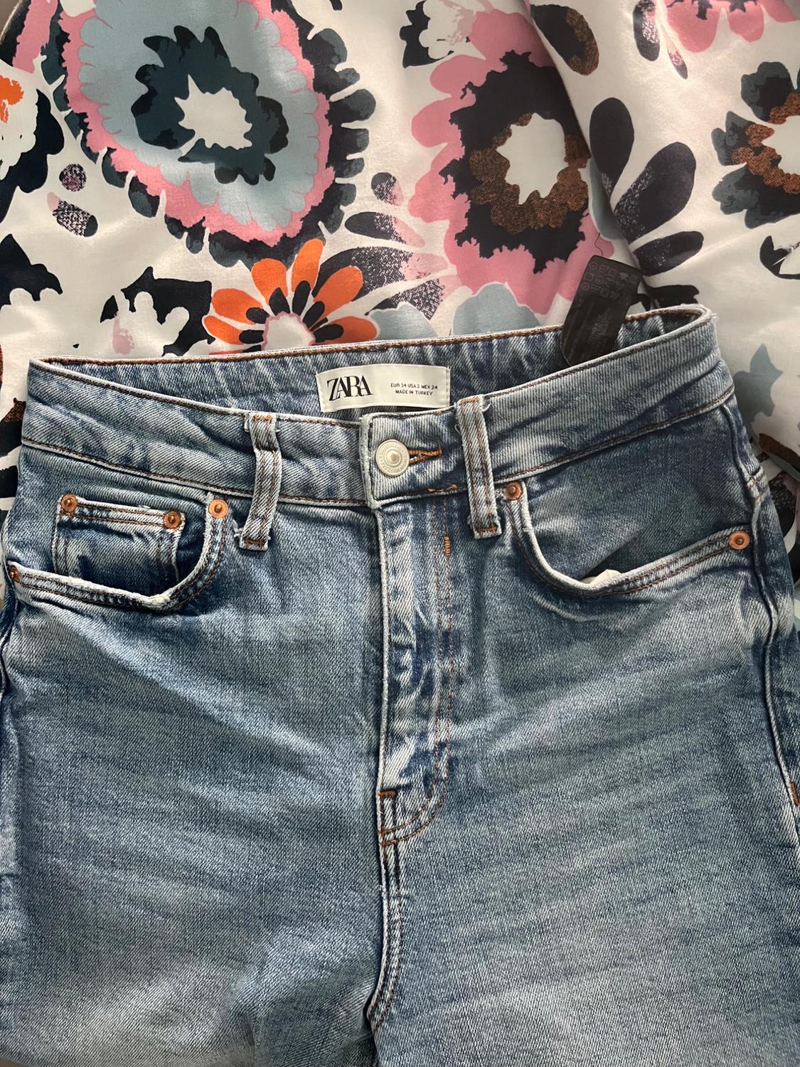 ZW PREMIUM HIGH WAIST CULOTTE SUNRISE BLUE JEANS - Image 3