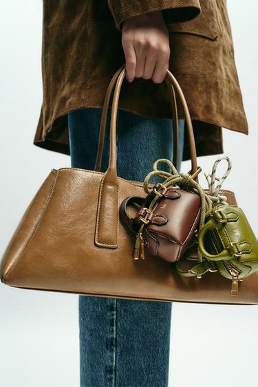 MINI CITY CHARM BAG - Dark tan by Zara