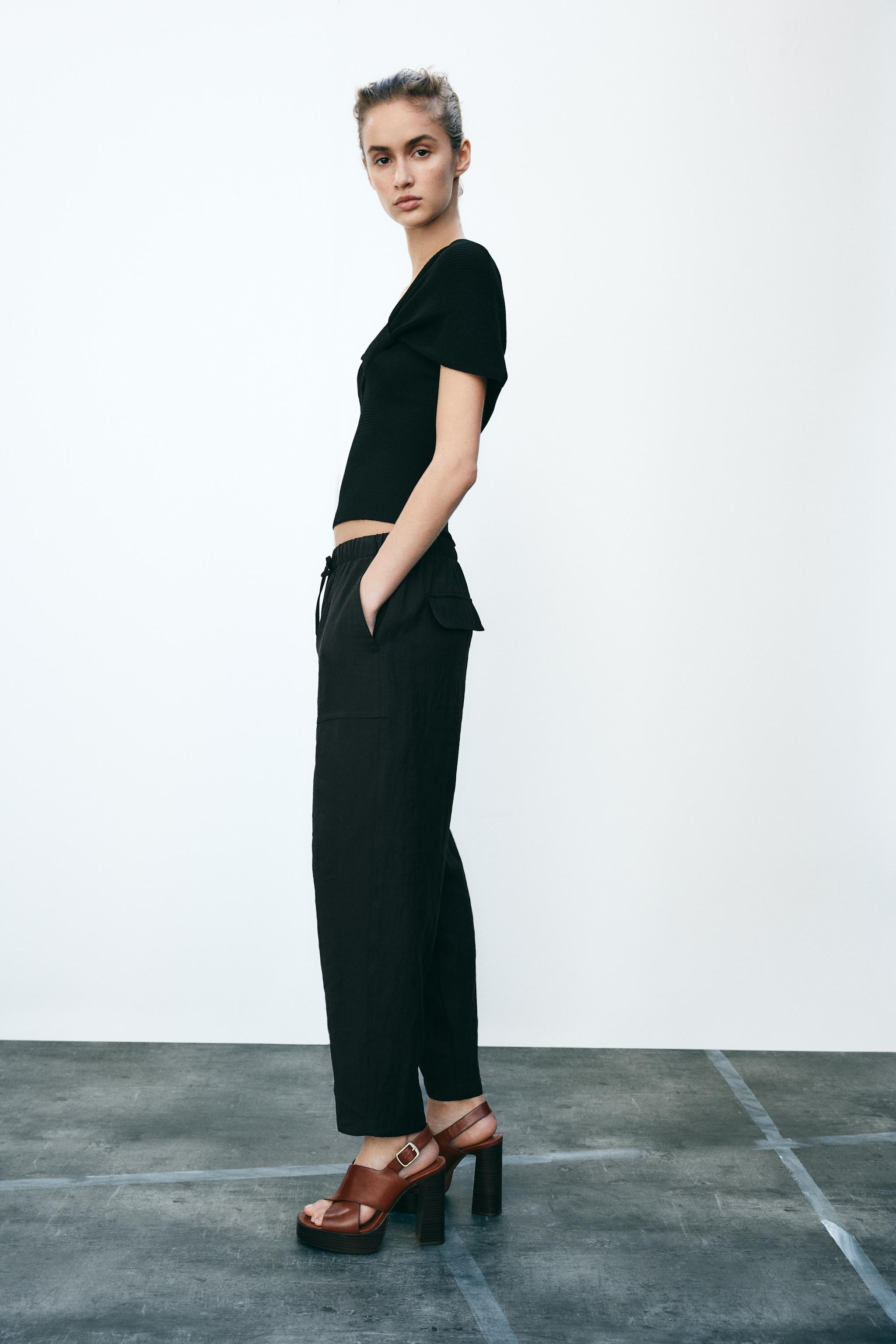 H.mama様専用！ ZARA シャーリングウエストパンツ L - メルカリ