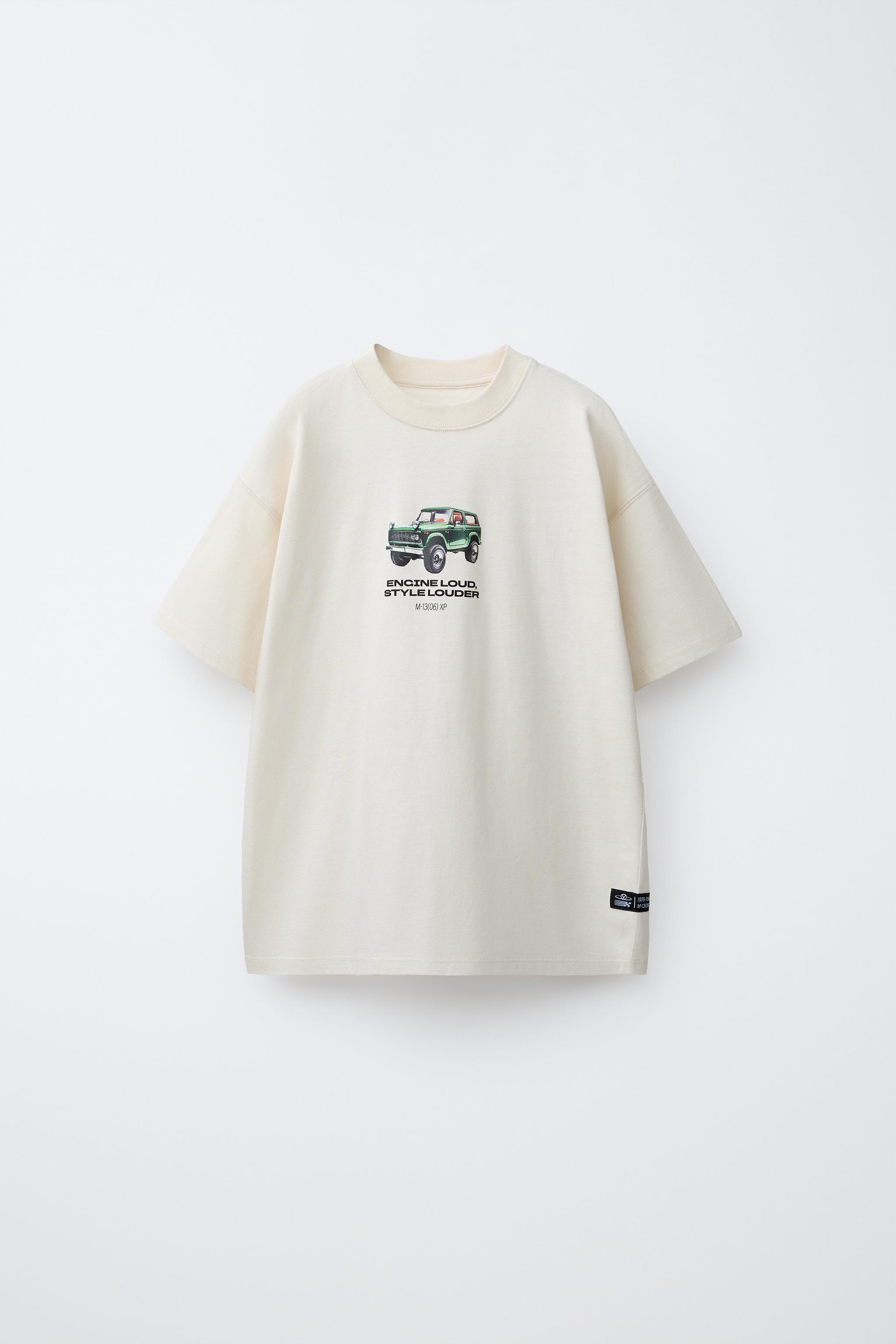 CAMISETA ESTAMPADA CARRO VINTAGE - Cru | ZARA Brasil