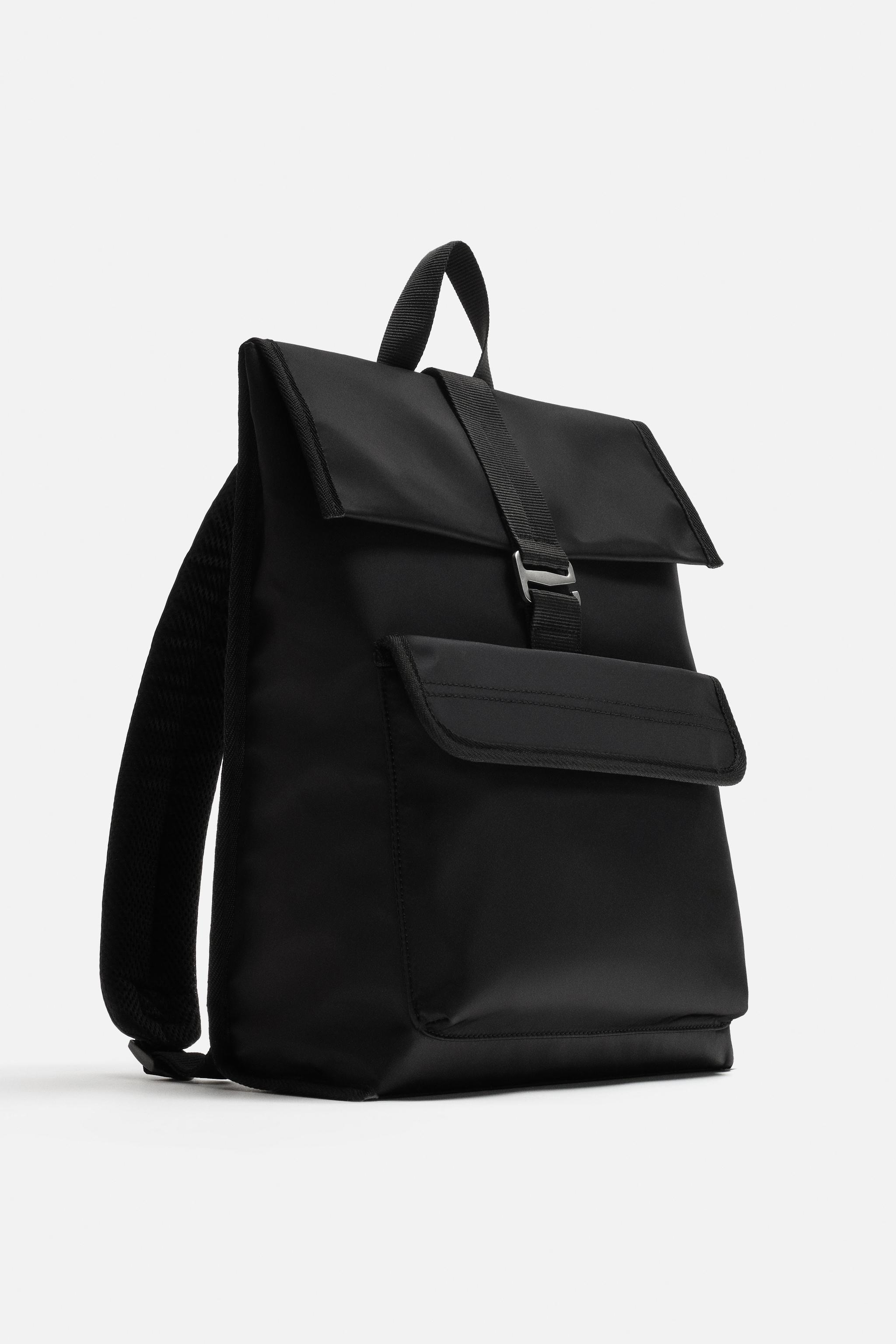 本革／Square Flap Backpack★ブラックレザーバックパック 本革／Square Flap Backpack☆ブラックレザーバックパック 本革
