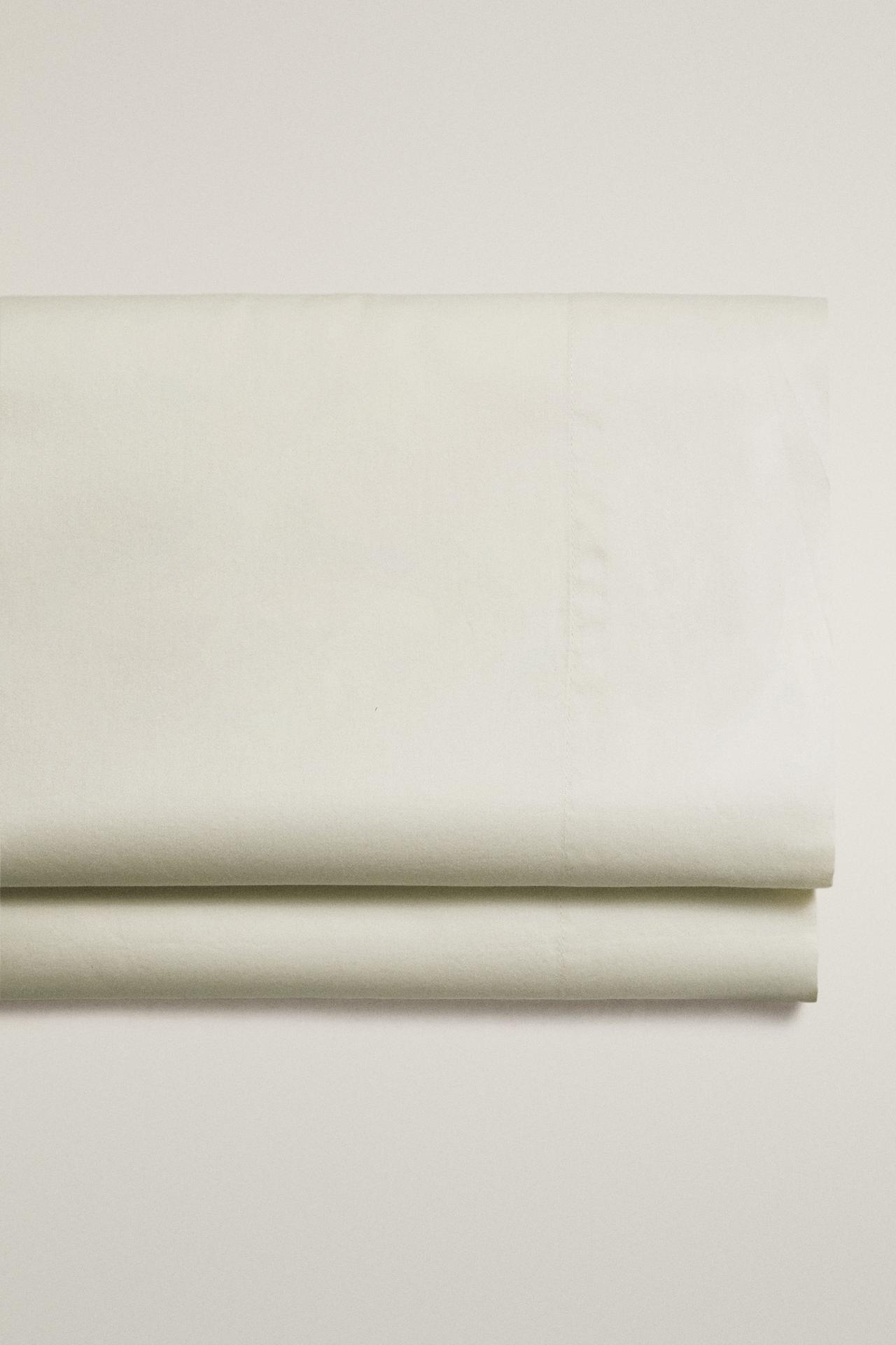 FADED SATEEN FLAT SHEET (300 THREAD COUNT) — Ice