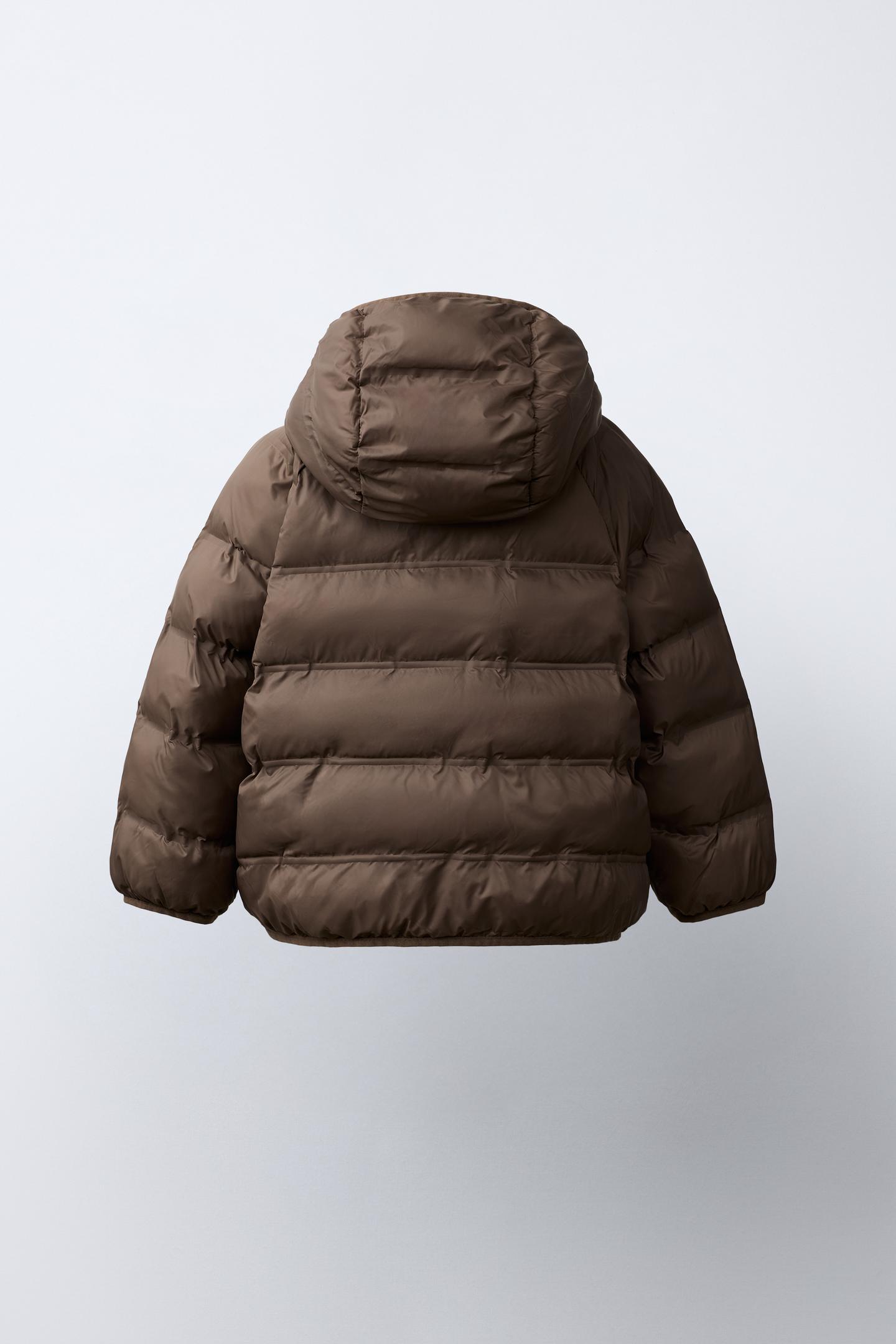 Детская куртка Zara Ultralight Water Repellent, цвет: Коричневый — фото 4