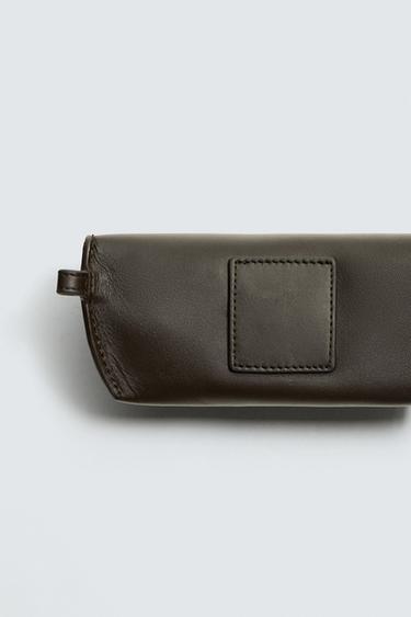 ÉTUI À LUNETTES EN CUIR - Marron de Zara - Image 2