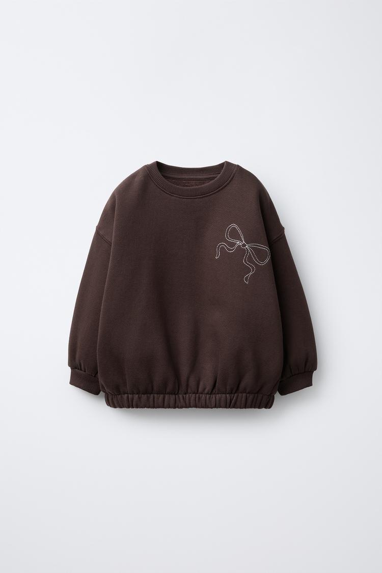 CONTRAST EMBROIDERED SWEATSHIRT
