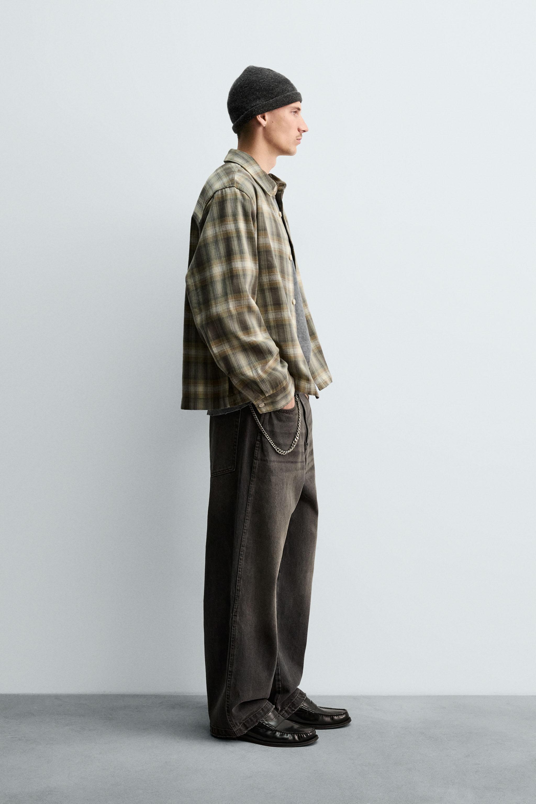 RELAXED FIT PLAID OVERSHIRT