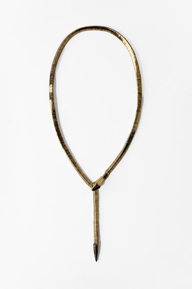 Zara SNAKE PIECES NECKLACE - Golden
