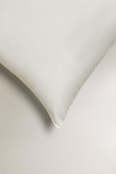EMBROIDERED SATEEN PILLOWCASE - Oyster-white by Zara - Image 3