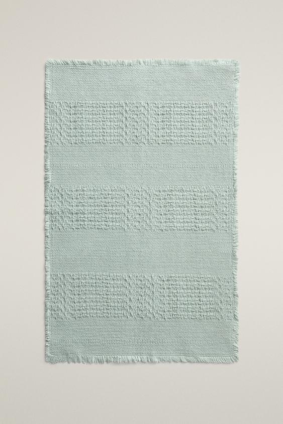 Zara RAW-EDGE BATH MAT - Sea green - Image 0