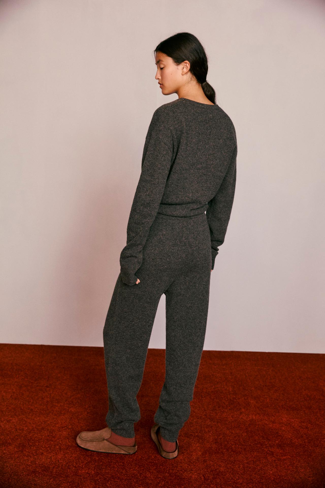 WOOL BLEND LONG JUMPSUIT CREATED BY CARAMEL LONDON X Zara — Gray marl