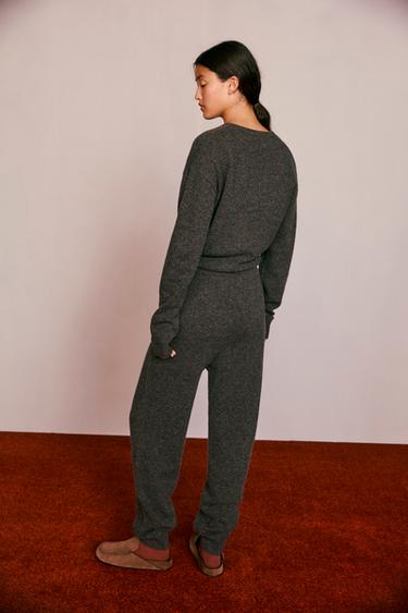 WOOL BLEND LONG JUMPSUIT CREATED BY CARAMEL LONDON X Zara — Gray marl 2