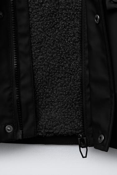 WATER-REPELLENT COATED PARKA - Black by Zara - Image 7
