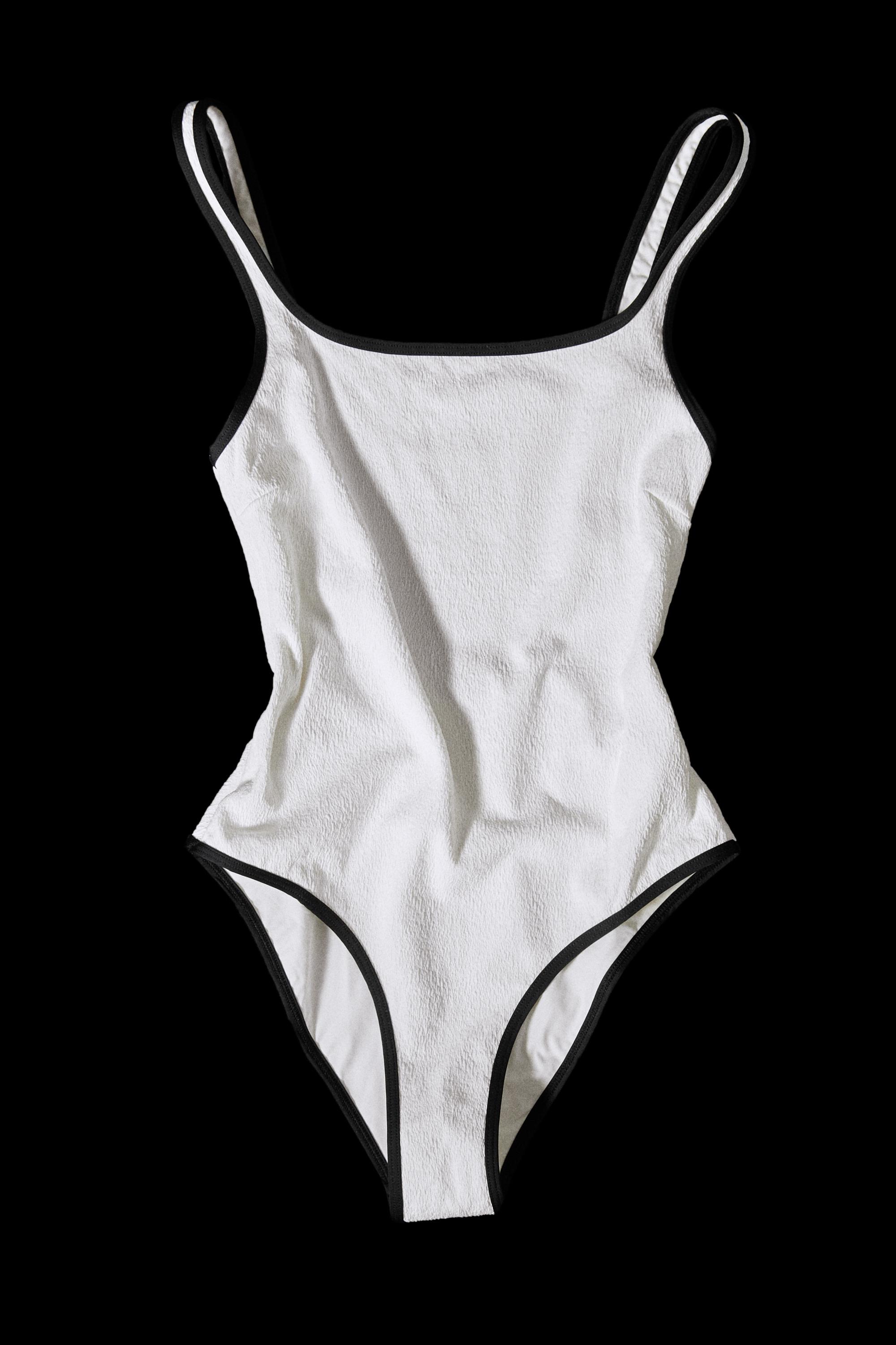 Maillot de bain texturé contrastant