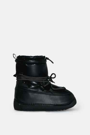 بوت إلى الكاحل مبطن - تشكيلة التزلج - أسود by Zara