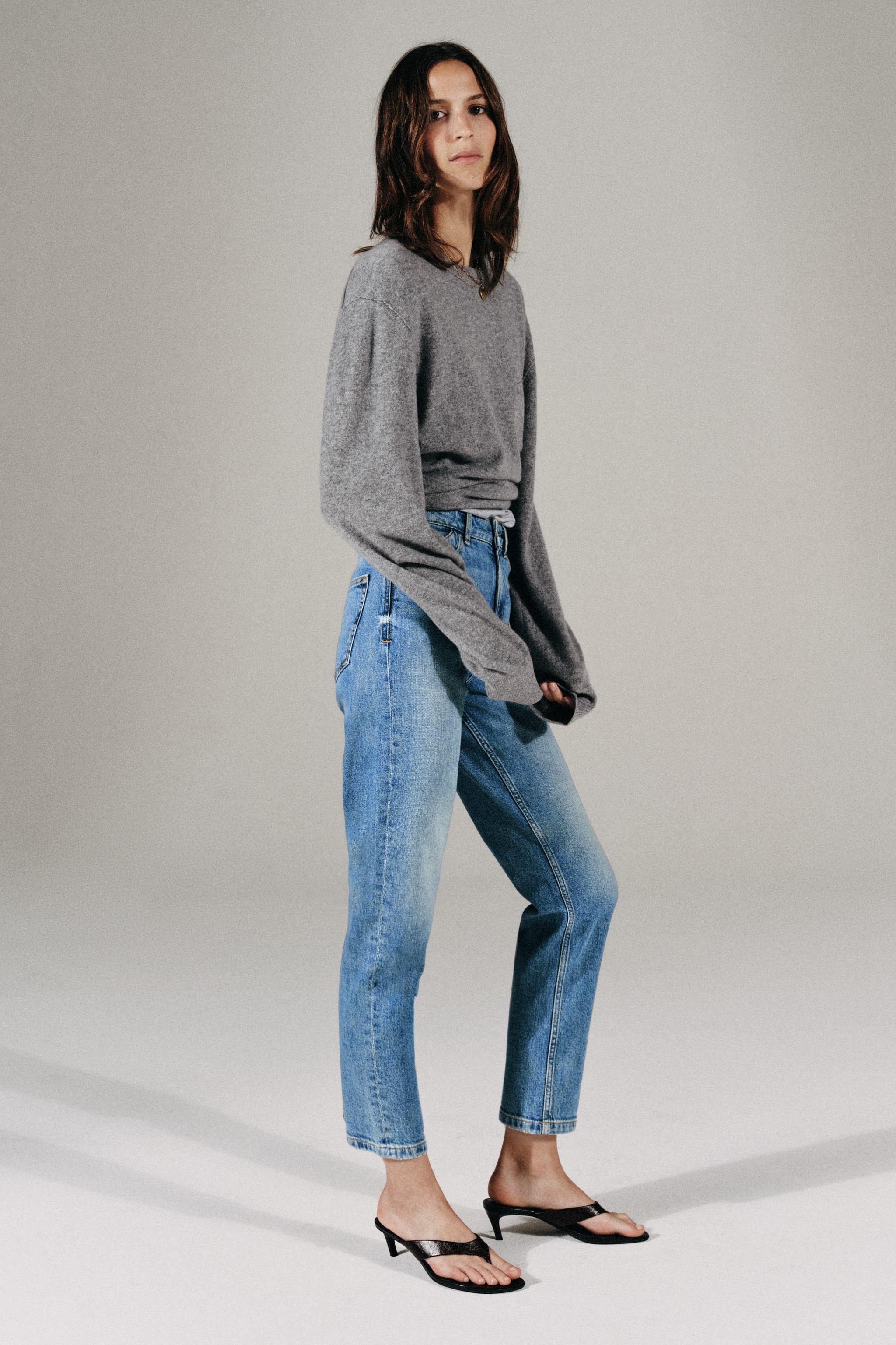 Zara Z1975 YÜKSEK BEL MOM FIT JEAN görsel 5