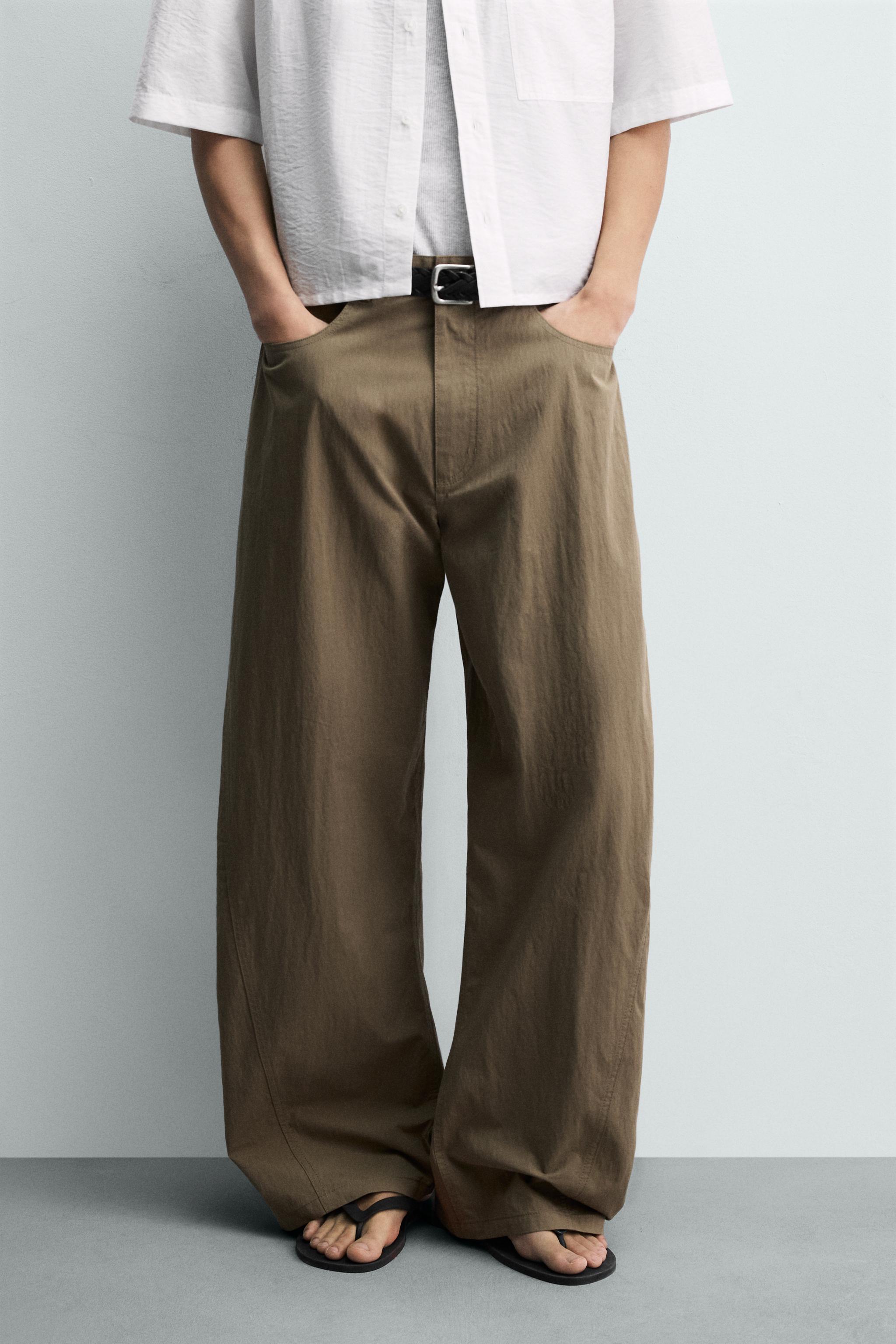 BALLOON FIT TROUSERS — Khaki