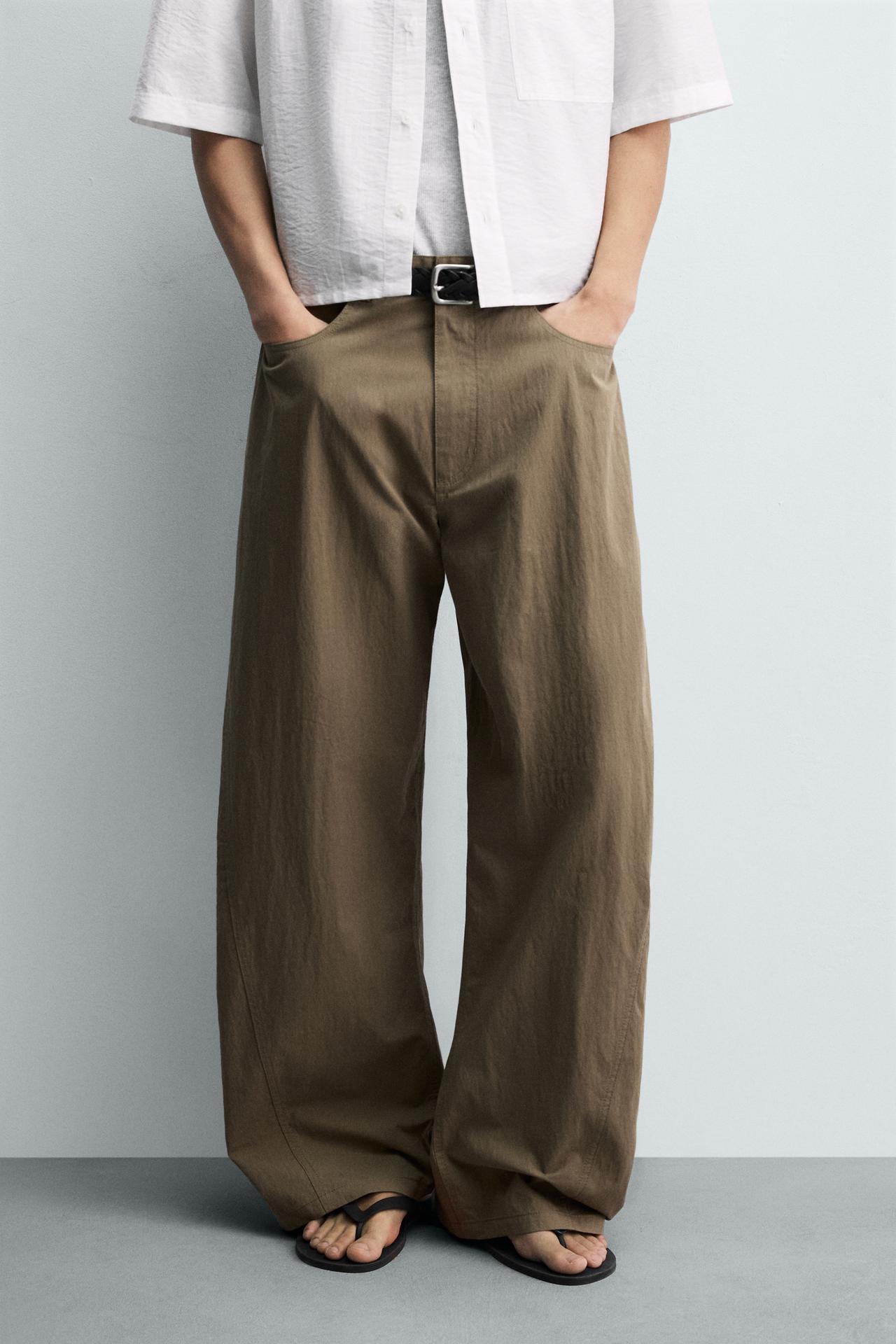 BALLOON FIT TROUSERS — Khaki