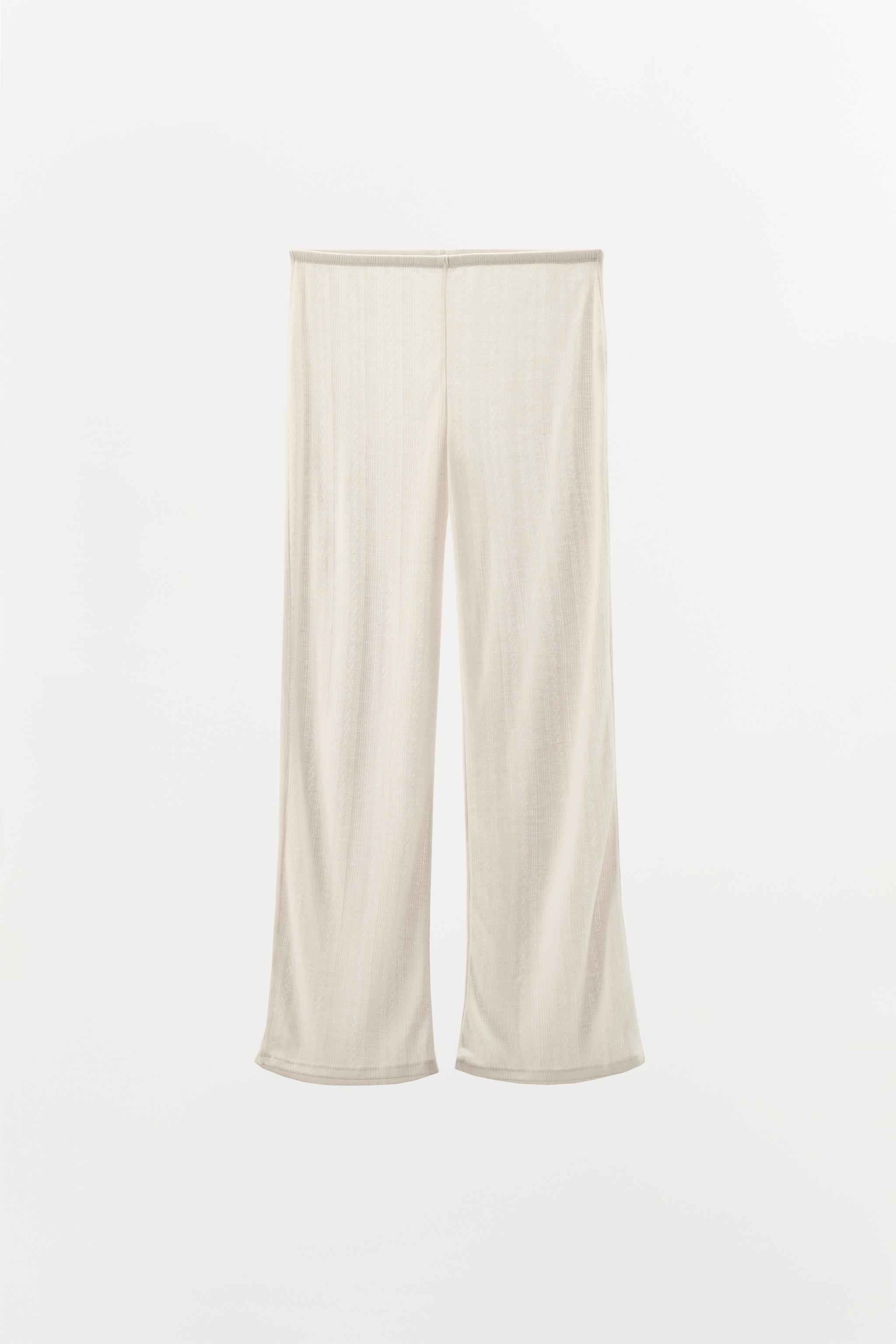 PANTALON EN MAILLE POINTELLE