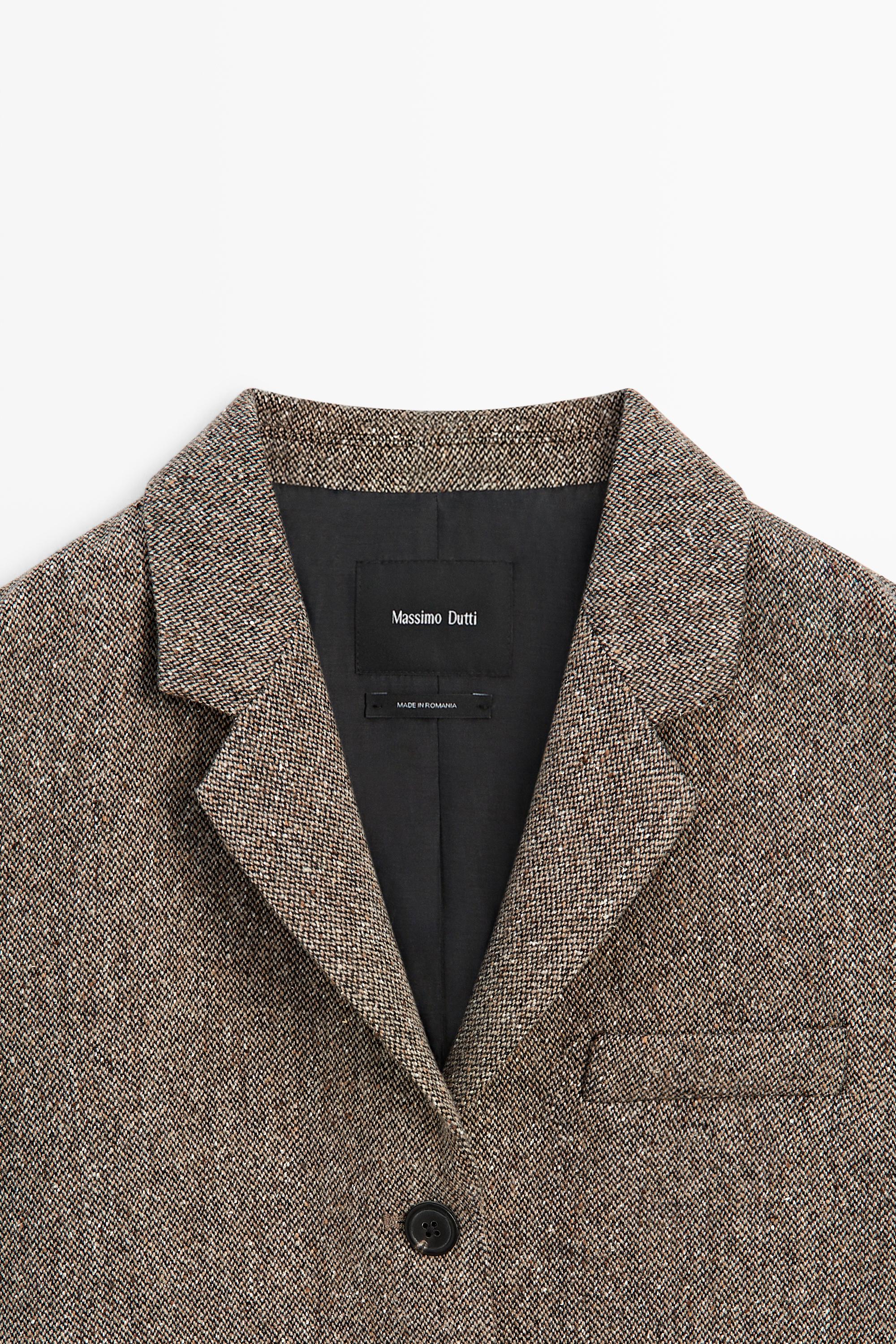 Veste courte en laine mélangée
