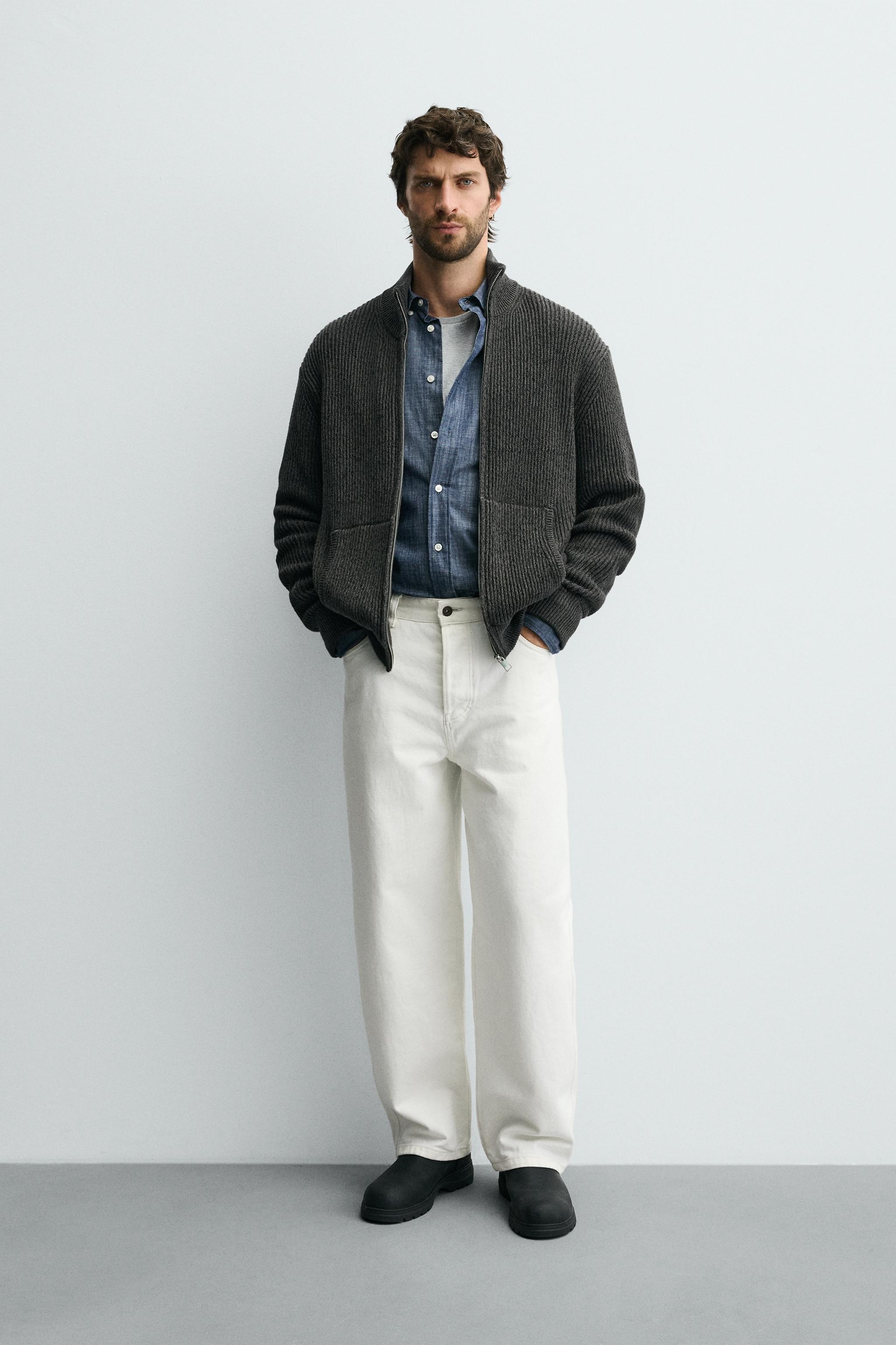 TWISTED YARN ZIP-UP JACKET - Brown / Taupe | ZARA United States