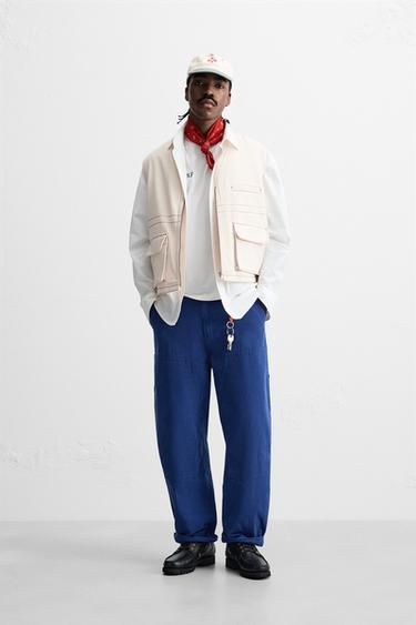 FADED CARPENTER TROUSERS WITH POCKET - Bluish by Zara - Image 0