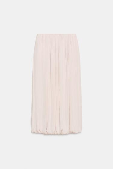 BALLOON MIDI SKIRT - Sand by Zara