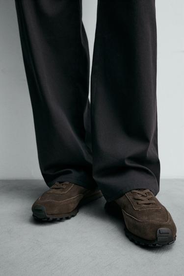 CASUAL LEATHER TRAINERS - Brown by Zara - Image 2