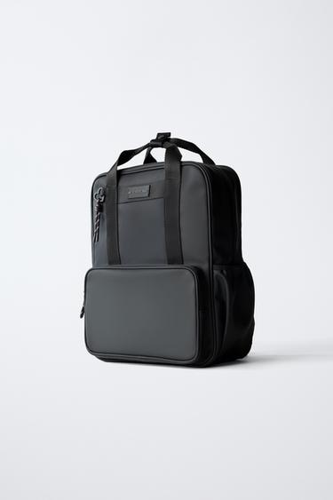 RUBBERISED SCHOOL BACKPACK - Black by Zara - Image 1